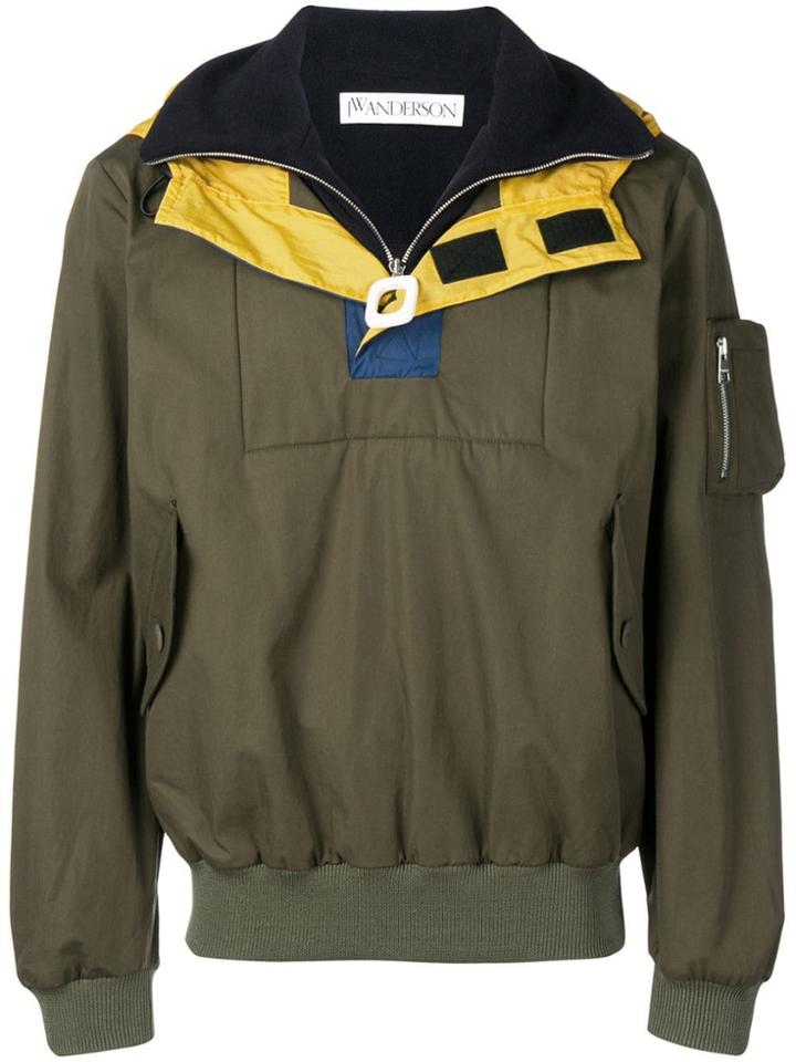 Jw Anderson Pullover Windbreaker Hoodie - Green