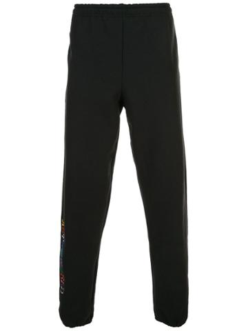 Travis Scott Astroworld Logo Embroidered Sweatpants - Black