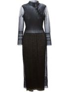 Christian Dior Vintage Long Lace Lame Dress