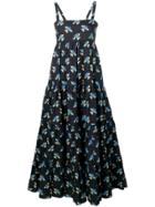La Doublej Bird Print Dress - Blue