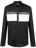 Les Hommes Urban Zip Detailed Shirt - Black
