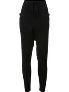 Baja East Ribbed Harem Pants, Women's, Size: 0, Black, Cotton