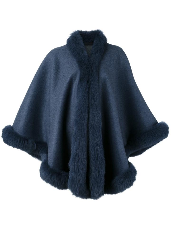 Liska Fur Cape - Blue