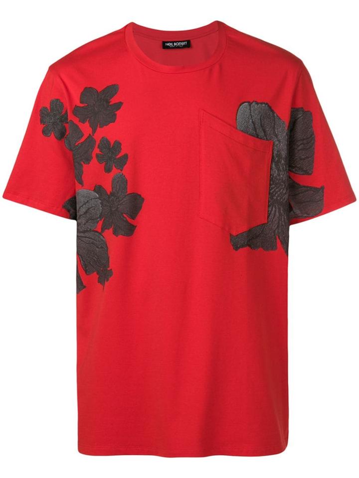 Neil Barrett Floral Print T-shirt - Red