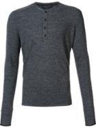 Rag & Bone 'giles' Henley Sweater, Men's, Size: Small, Grey, Merino