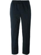 Comme Des Garçons Comme Des Garçons Cropped Trousers, Women's, Size: Medium, Blue, Polyester