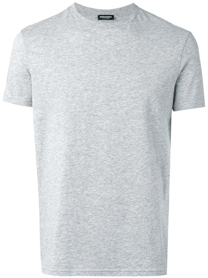 Dsquared2 - Basic Crew Neck T-shirt - Men - Cotton/spandex/elastane - Xl, Grey, Cotton/spandex/elastane