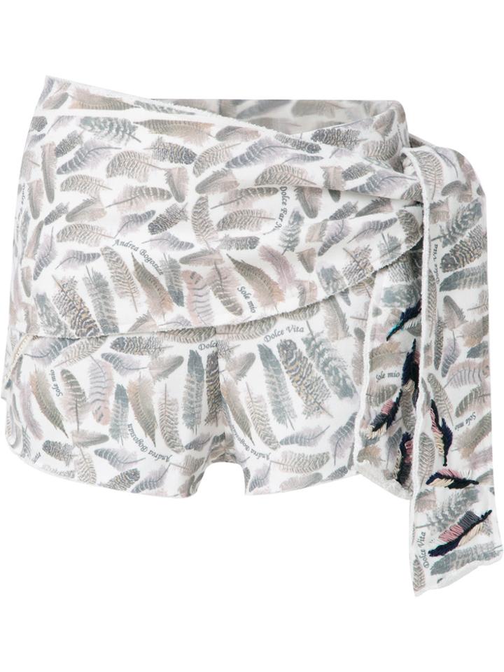 Andrea Bogosian Printed Shorts - Grey