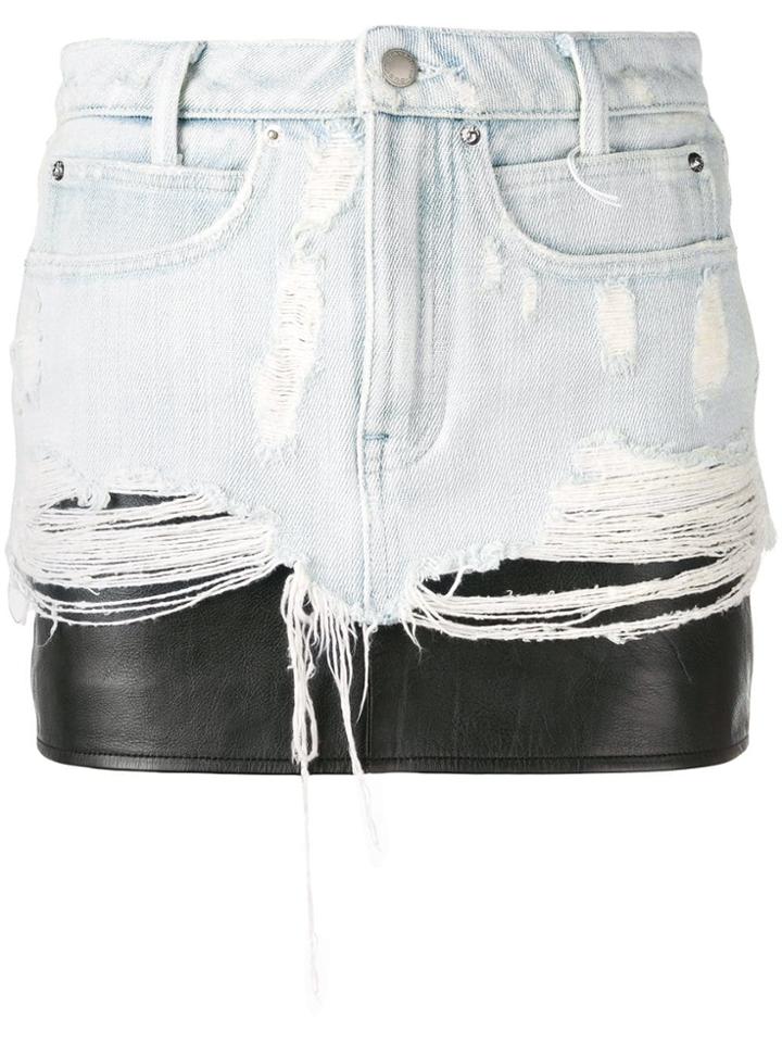 Alexander Wang Layered Denim Skirt - Blue