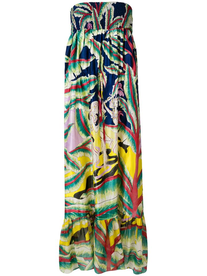 Tsumori Chisato Print Strapless Maxi Dress - Multicolour
