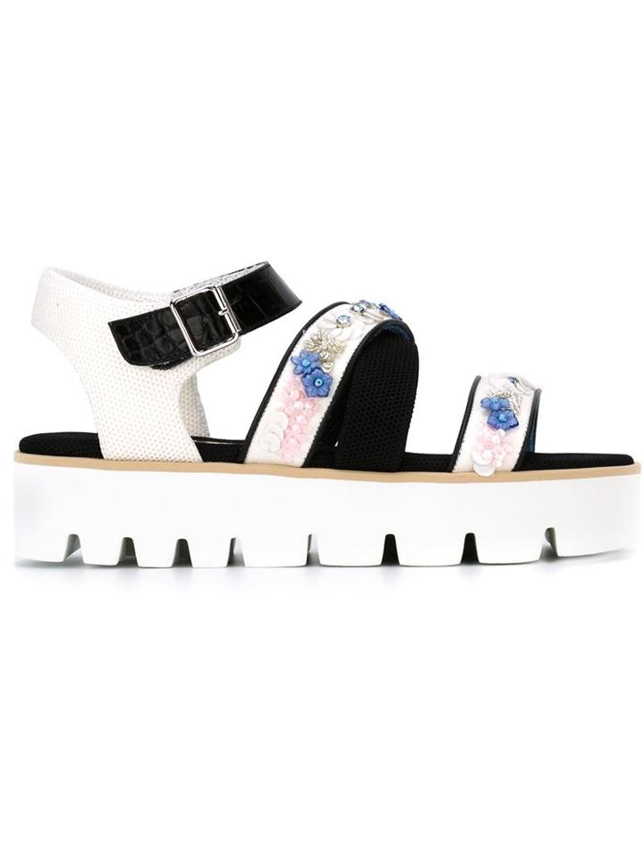 Msgm Embellished Strappy Sandals