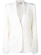 Alexander Mcqueen Slash Sleeve Blazer - White