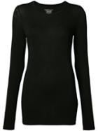 Majestic Filatures - Longsleeved T-shirt - Women - Spandex/elastane/viscose - 1, Black, Spandex/elastane/viscose