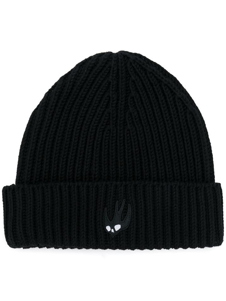 Mcq Alexander Mcqueen Knitted Style Hat - Black