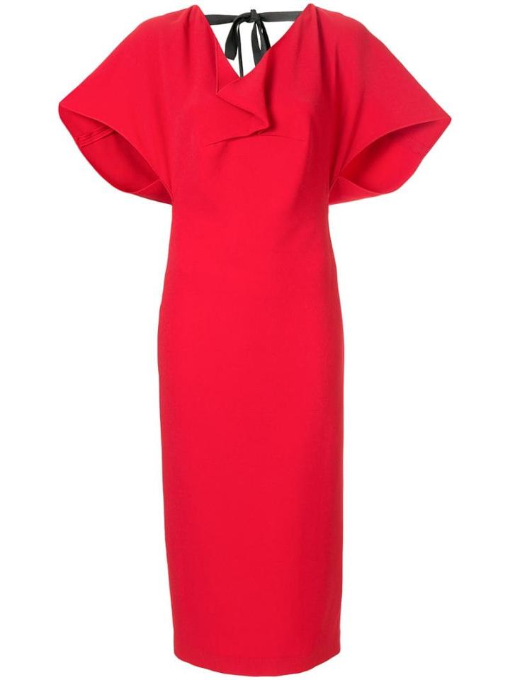 Roland Mouret Marianne Midi Dress - Red