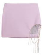 Area Diamanté Chain Mini-skirt - Purple