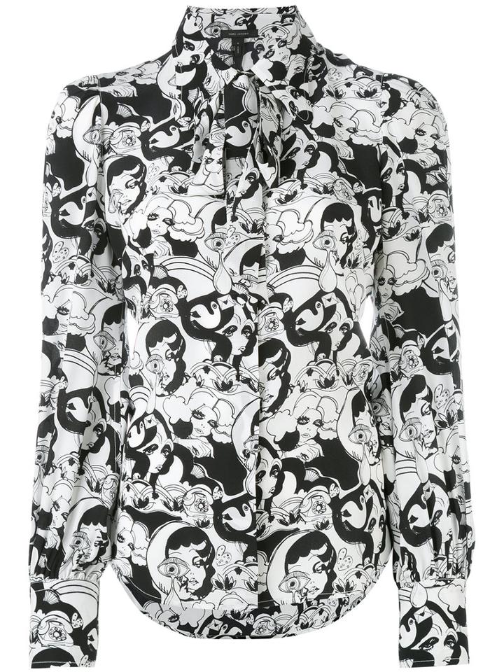 Marc Jacobs - Embroidered Blouse - Women - Silk - 6, Black, Silk