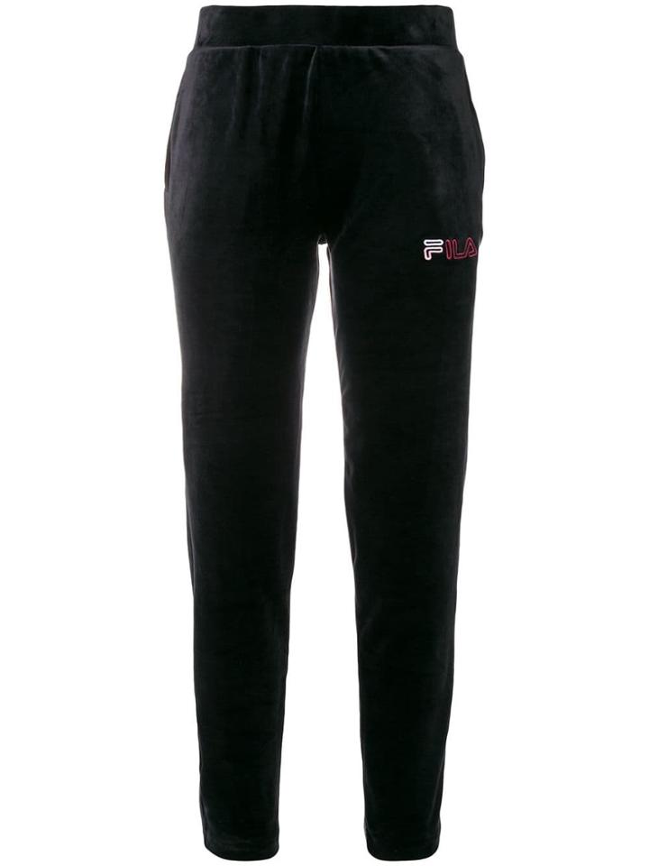 Fila Logo Velvet Track Trousers - Black
