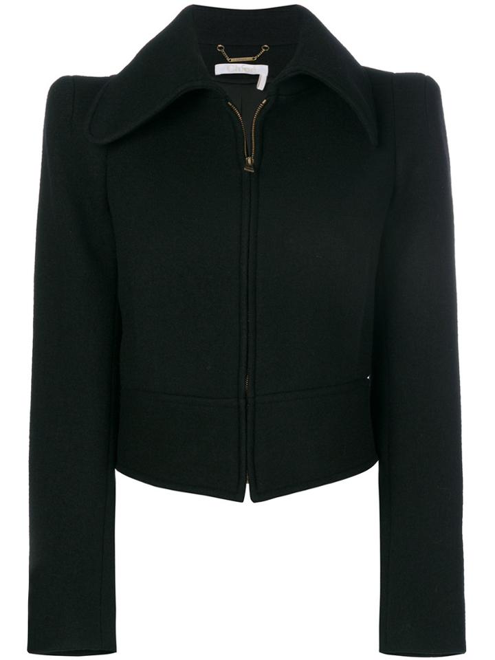Chloé Fitted Zip-up Jacket - Black