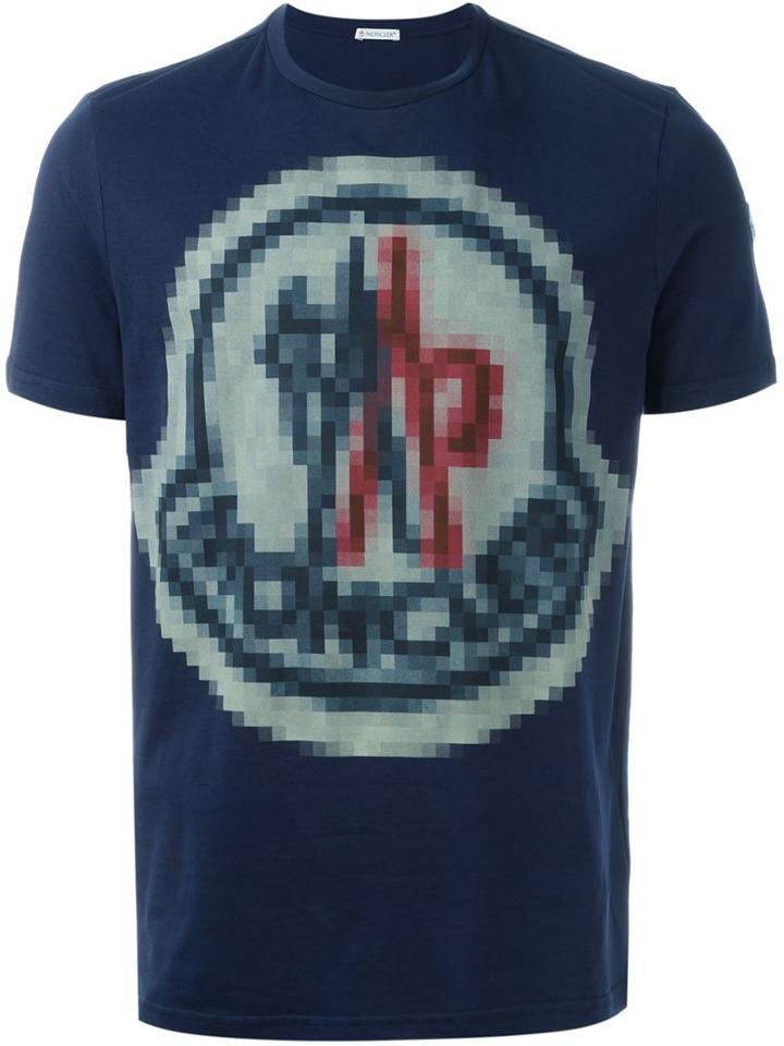 Moncler Pixel Logo Print T-shirt