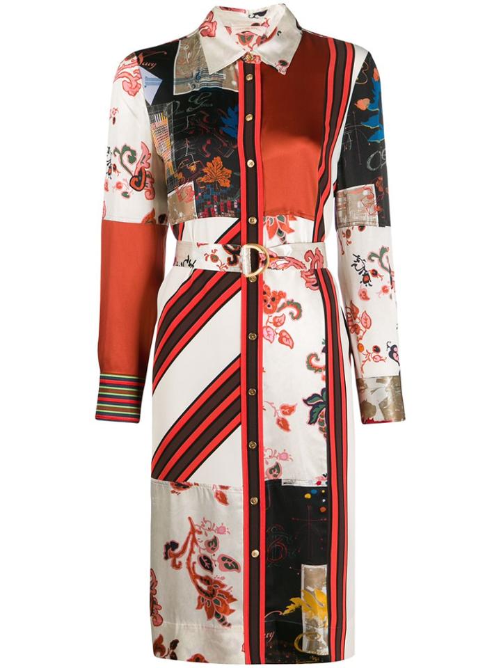 Tory Burch Patchwork Print Shirt Dress - Neutrals