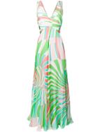 Emilio Pucci Shell Print Maxi Dress - Green