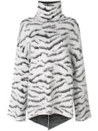 Givenchy Zebra Pattern Loose Sweater - White