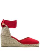 Castañer Woven Platform Sandals - Red