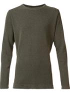 John Elliott Round Neck Longsleeved T-shirt, Men's, Size: Medium, Green, Cotton/polyester