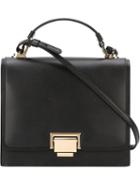Smythson Mini Grosvenor Crossbody Bag, Women's, Black, Leather