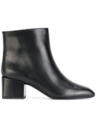 Jil Sander Chunky Heel Ankle Boots - Black