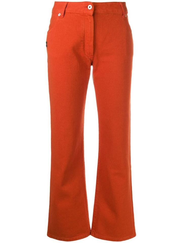 Off-white Arrow Logo Cropped Jeans - Orange