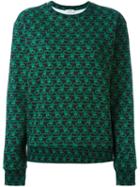 Au Jour Le Jour Snakes Print Sweatshirt, Women's, Size: 40, Green, Cotton