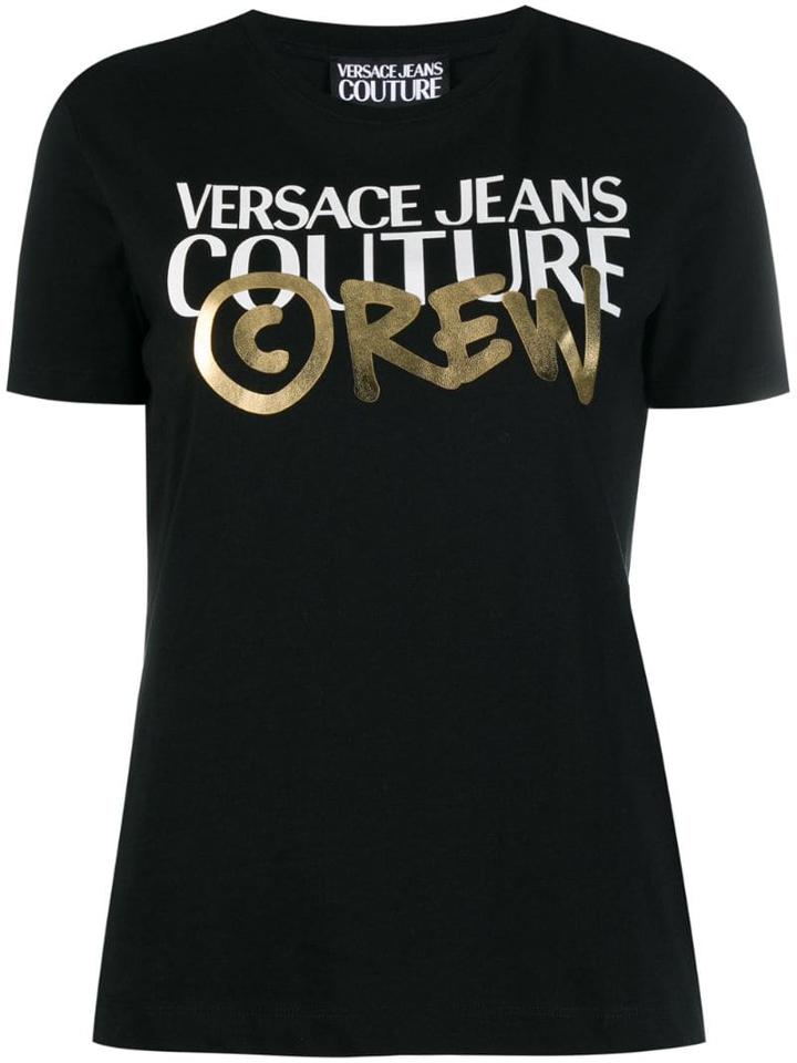 Versace Jeans Couture Logo Printed T-shirt - Black