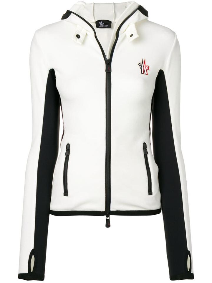 Moncler Grenoble Performance & Style Hooded Fleece-cardigan - White