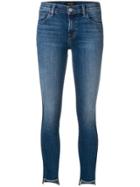 J Brand Cut-out Hem Skinny Jeans - Blue
