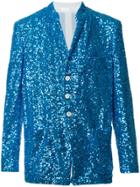 Comme Des Garçons Homme Plus Sequin Blazer - Blue