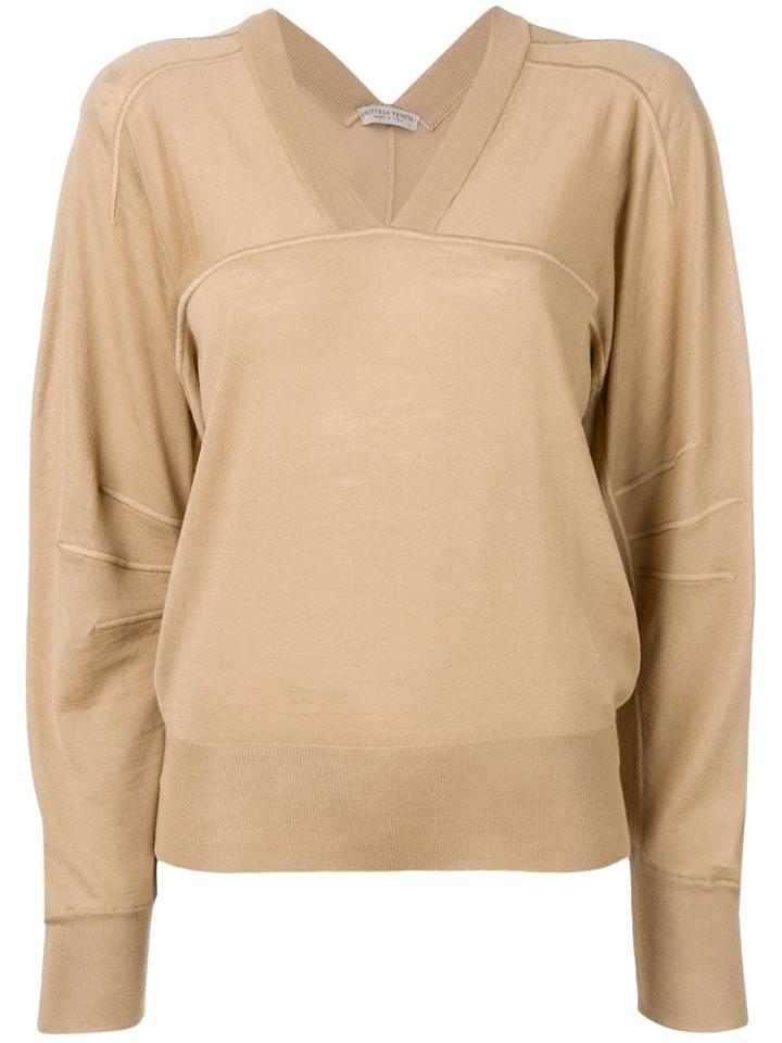 Bottega Veneta V-neck Jumper - Neutrals