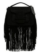 Andrea Bogosian Leather Fringe Bag - Black