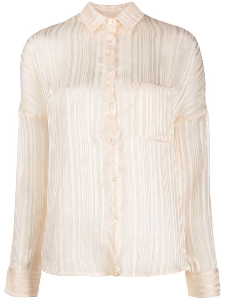Semicouture Lightweight Ribbed Shirt - Neutrals