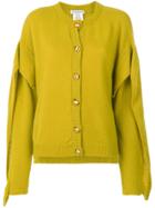 Philosophy Di Lorenzo Serafini Ruffled Cropped Cardigan - Green