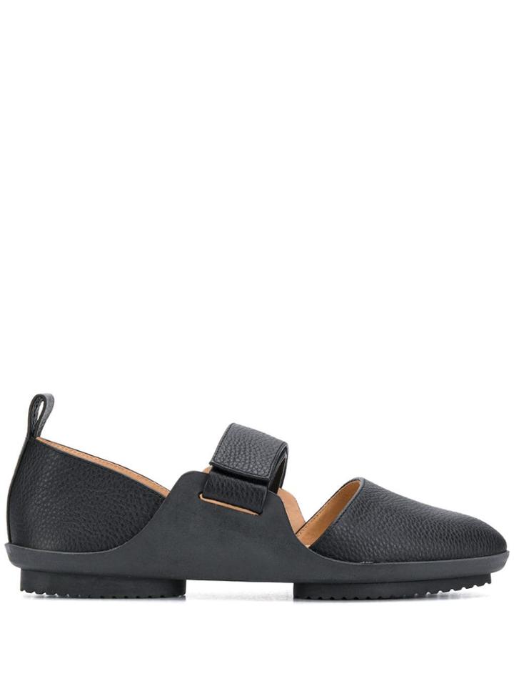 Issey Miyake Touch-strap Ballerina Shoes - Black