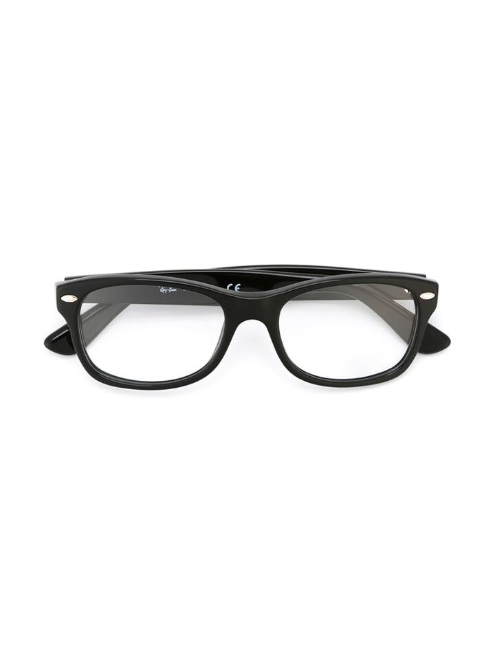 Ray Ban Junior Rectangular Frame Glasses, Black