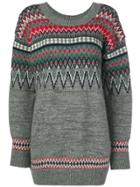 Junya Watanabe Geometric Print Jumper - Grey