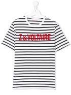 Zadig & Voltaire Kids Striped Logo T-shirt - White