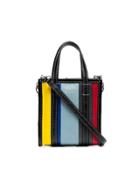 Balenciaga Multi-coloured Bazar Xxs Stripe Leather Tote - Multicolour