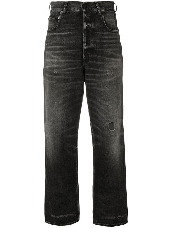 Golden Goose Deluxe Brand Stonewashed Cropped Jeans - Grey