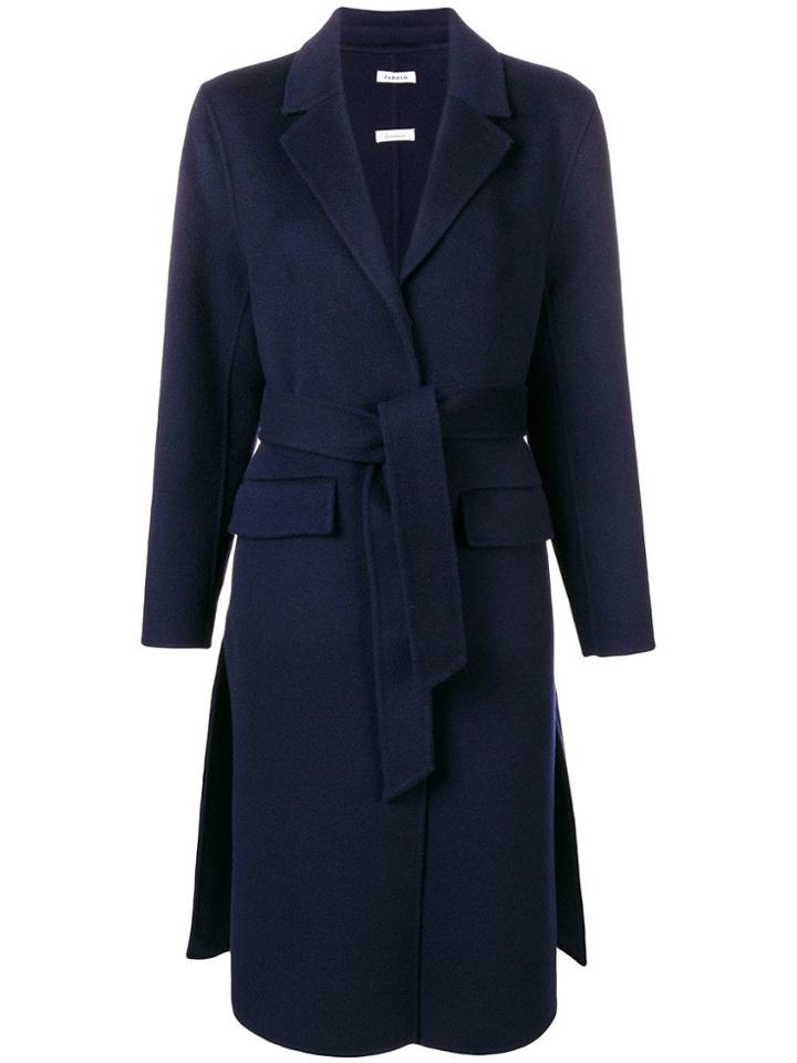 P.a.r.o.s.h. Belted Trench Coat - Blue