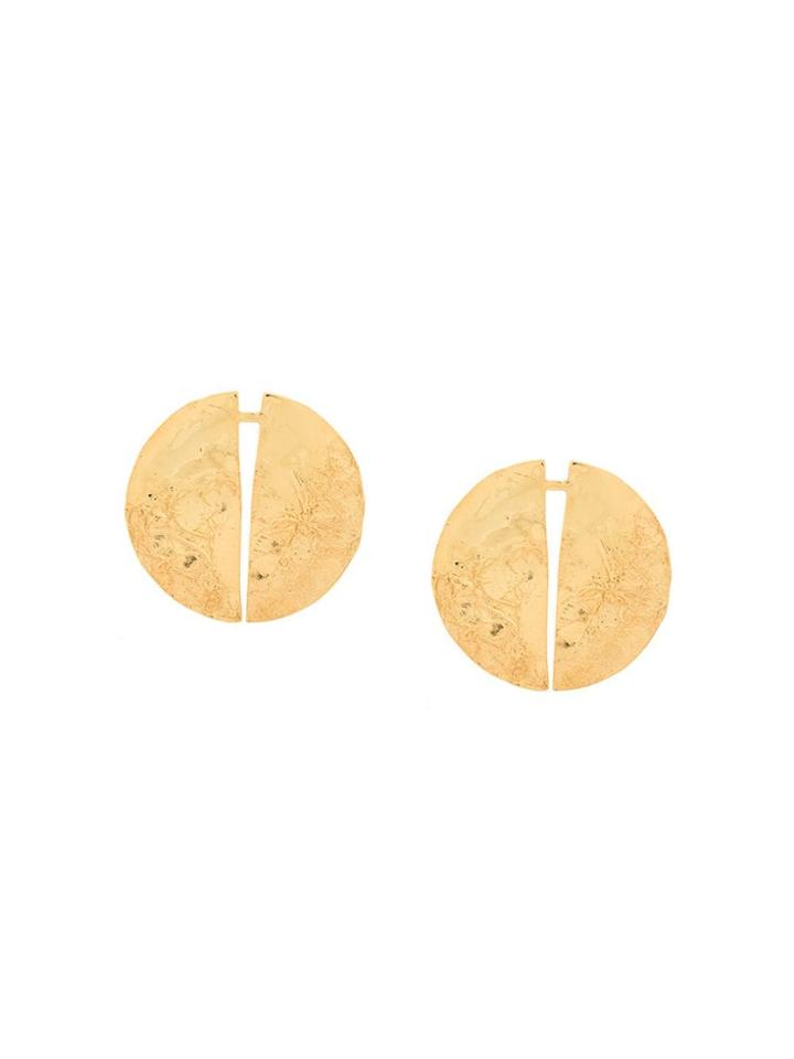 Misho Split Stud Earrings - Gold
