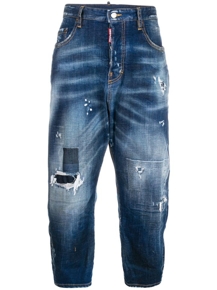 Dsquared2 Kickass Washed Jeans - Blue